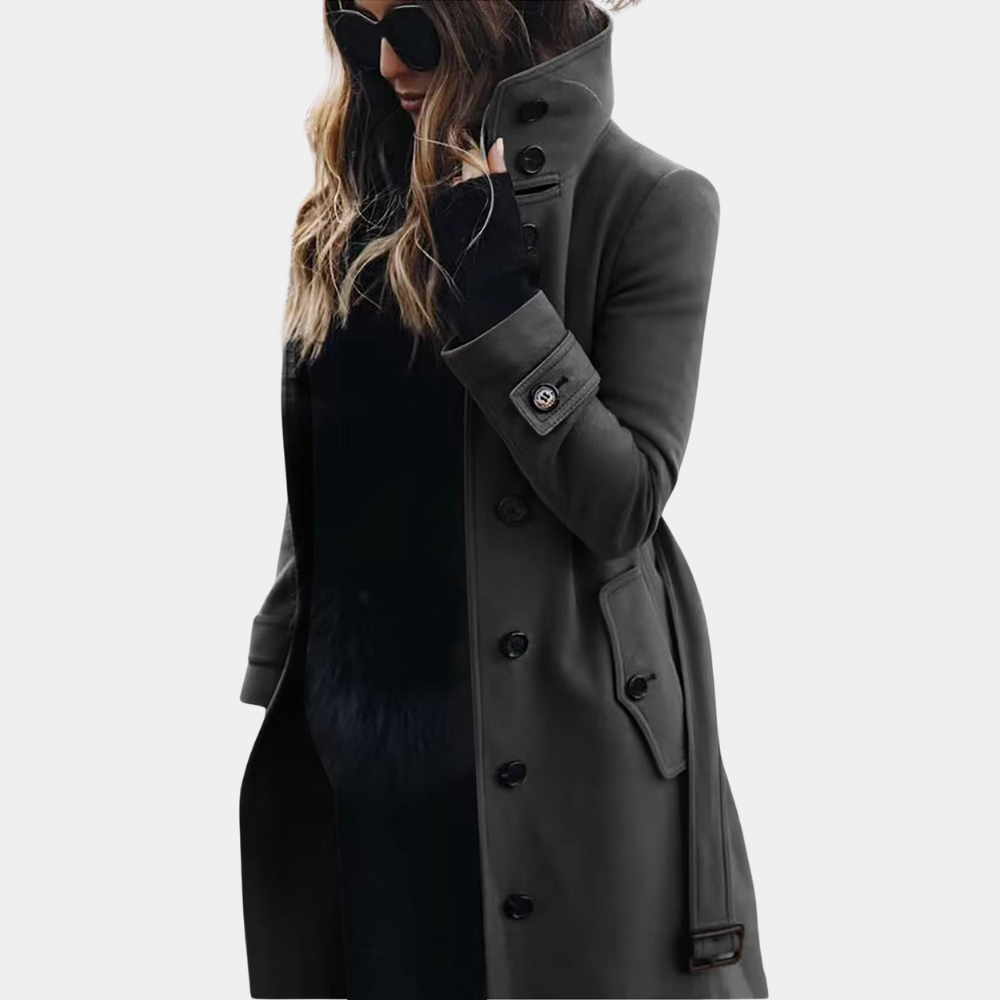 Ava | Elegant Warm Wool Trench Coat for Winter Women 1