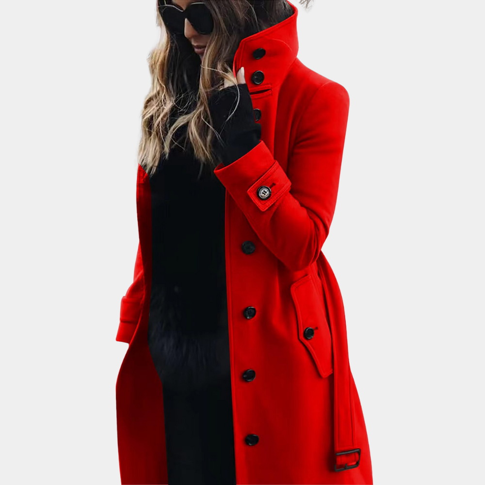 Ava | Elegant Warm Wool Trench Coat for Winter Women 2