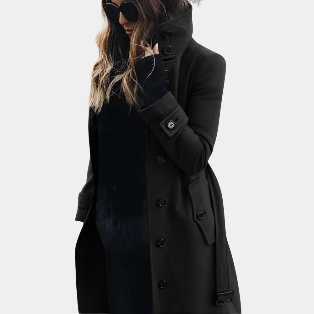 Ava | Elegant Warm Wool Trench Coat for Winter Women 3