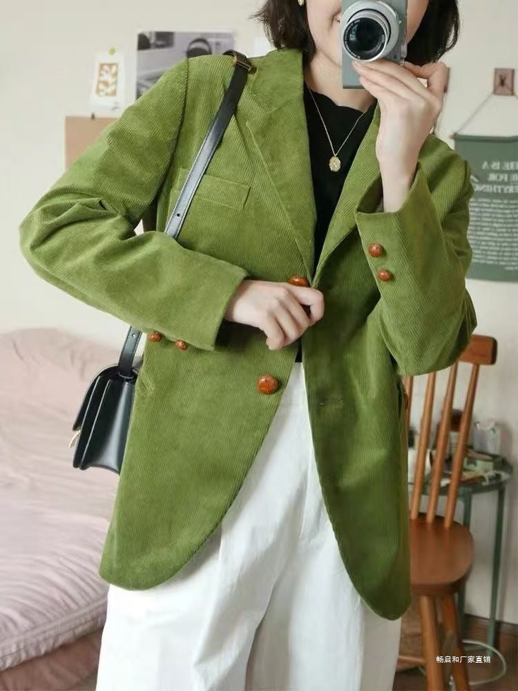 Emily | Elegant Cotton Office Blazer with Metal Buttons 0