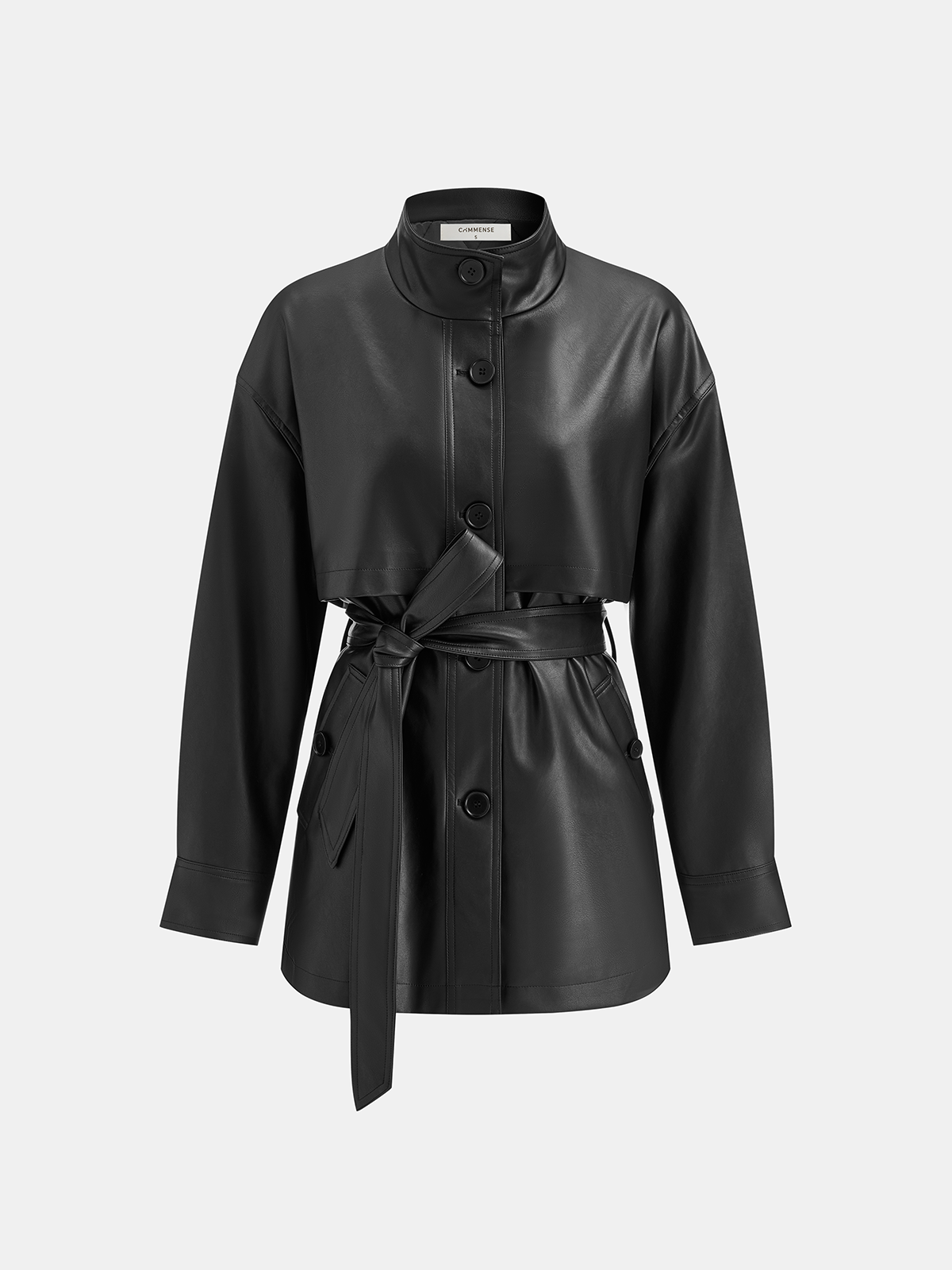 Emily | Stylish Warm Faux Leather Short Coat Jacket 7