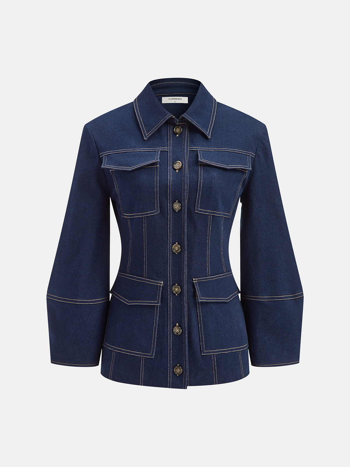 Emma | Cozy Warm Denim Jacket for Women with Contrast Stitching 6