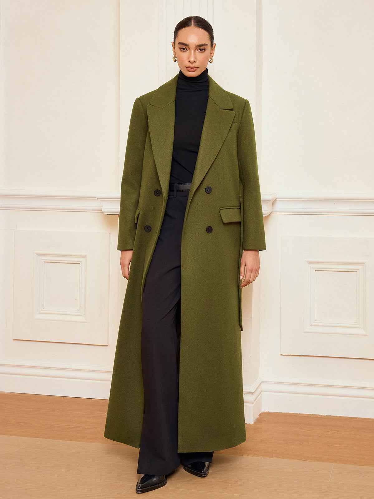 Emma | Elegant Warm Long Trench Coat 0
