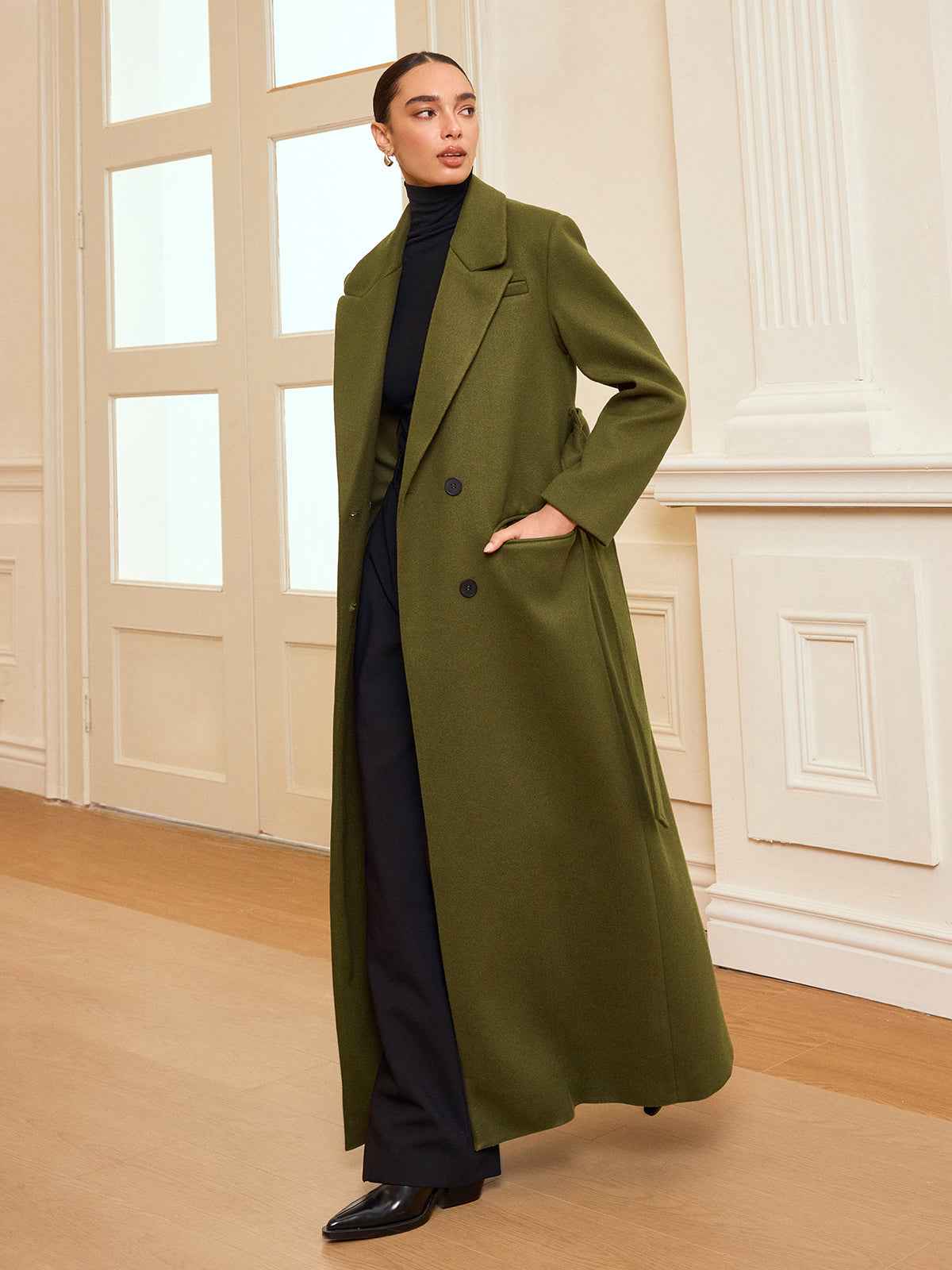Emma | Elegant Warm Long Trench Coat 1