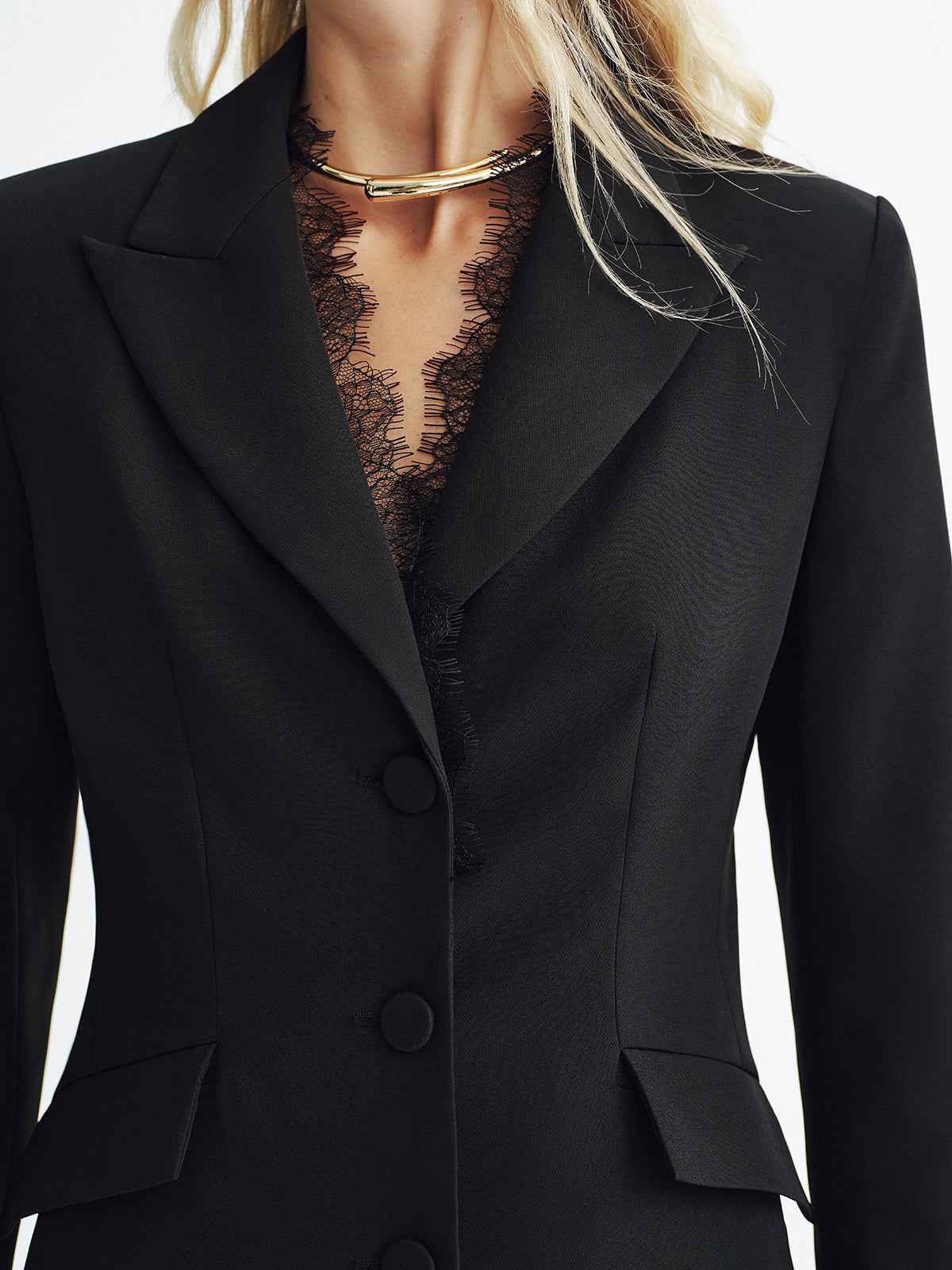 Mia | Elegant Slim Fit Women's Blazer with Lace Detail 3