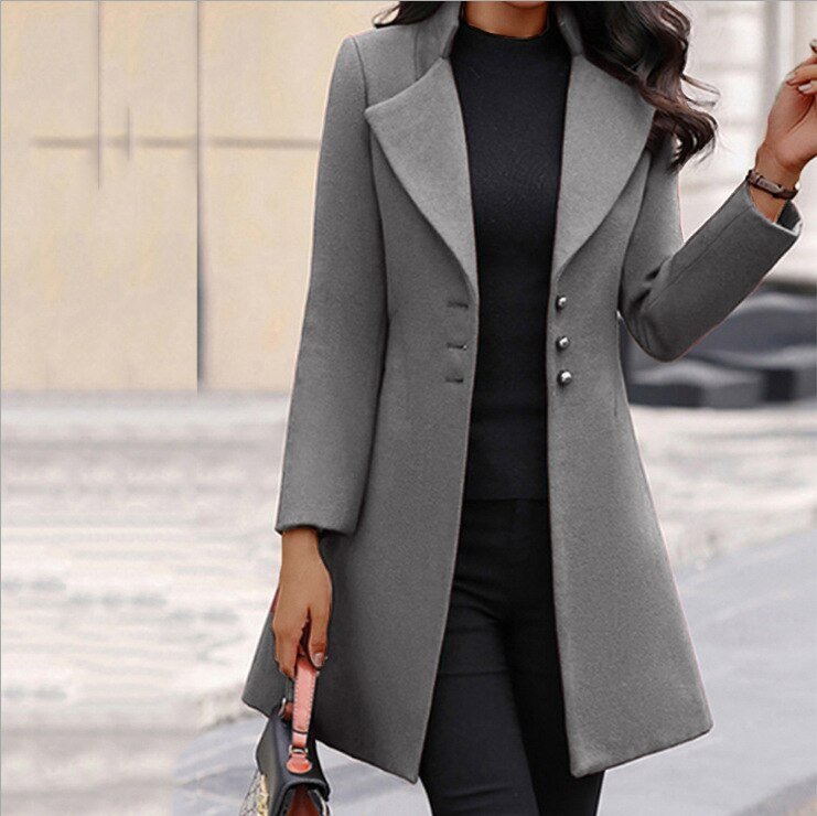 Mia | Elegant Tailored Wool Blend Winter Coat for Women 2