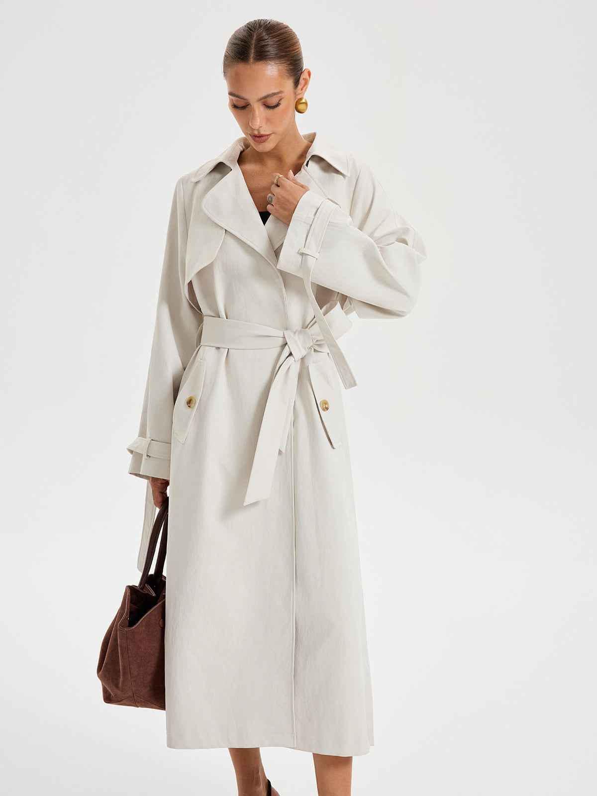 Mia | Stylish Elegant Double-Breasted Trench Coat 4