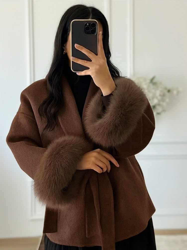 Mia | Stylish Elegant Lace-Up Winter Coat 5