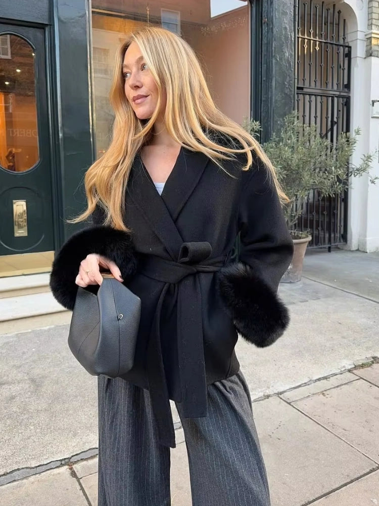 Mia | Stylish Elegant Lace-Up Winter Coat 7