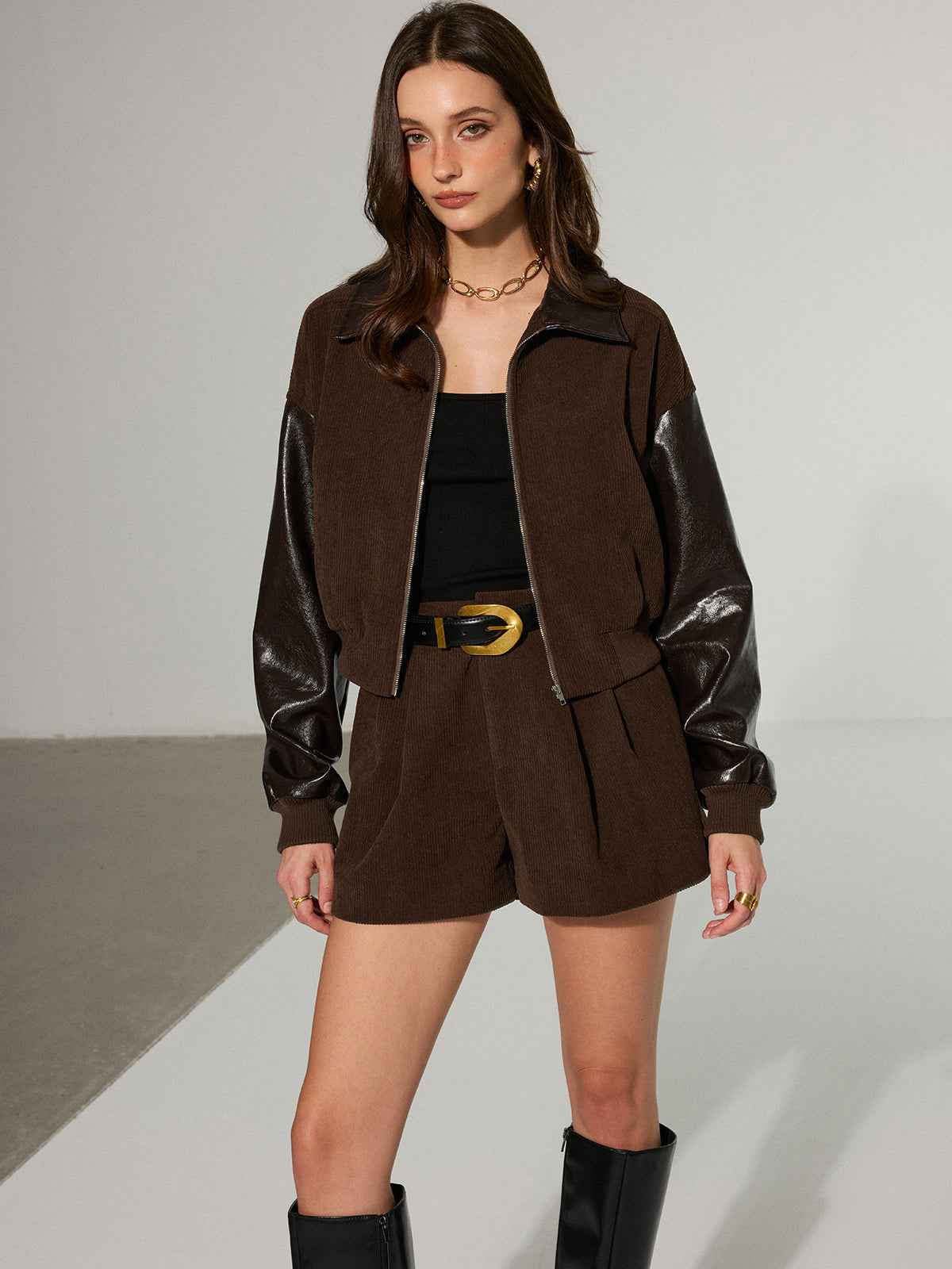 Mia | Trendy Casual Faux Leather Womens Jacket 1