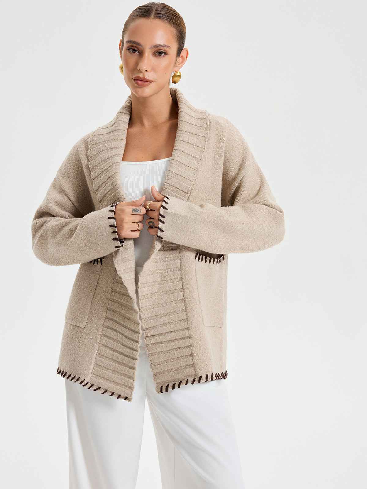 Quincy | Stylish Warm Knit Belted Coat 2