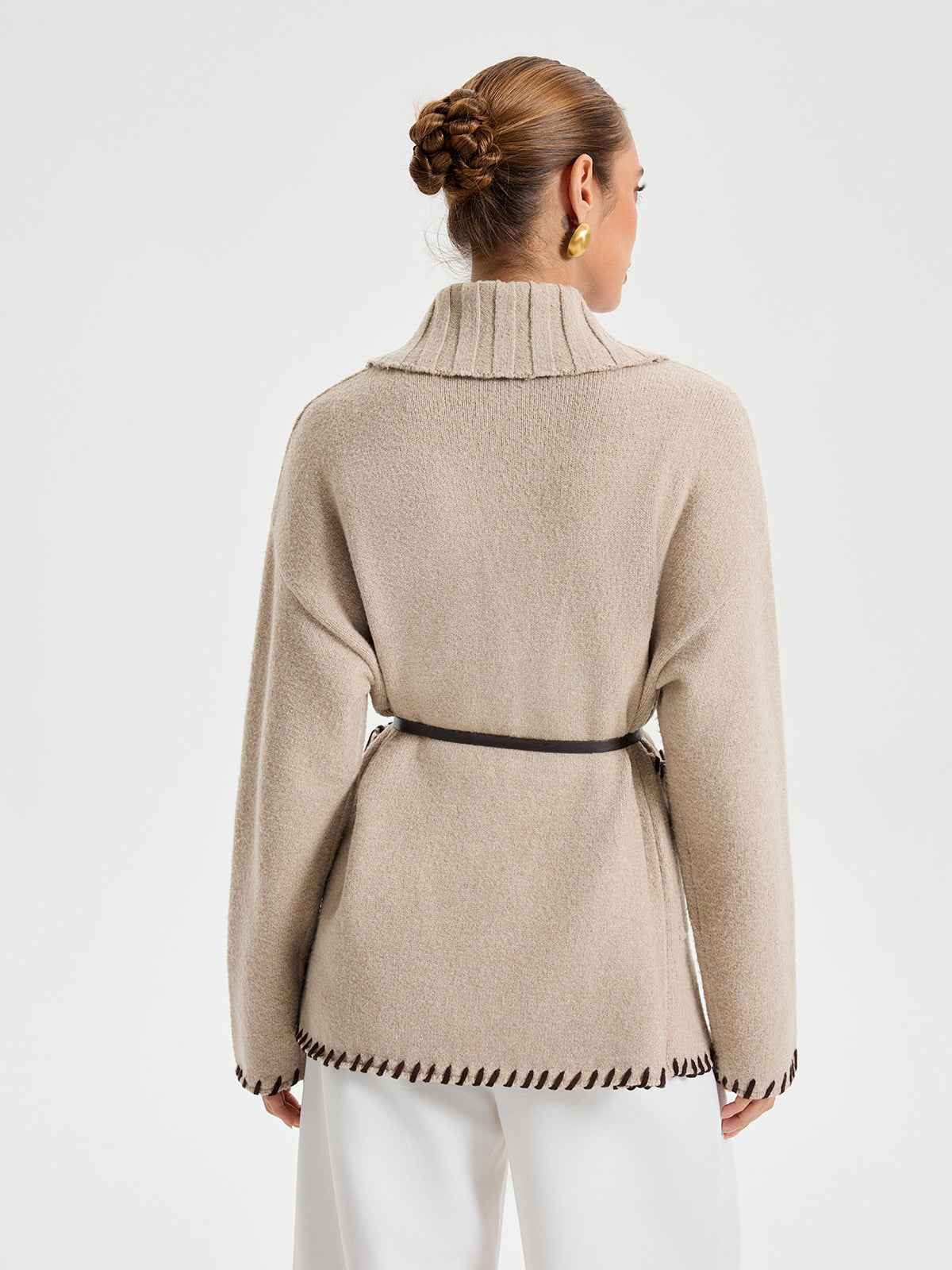 Quincy | Stylish Warm Knit Belted Coat 5