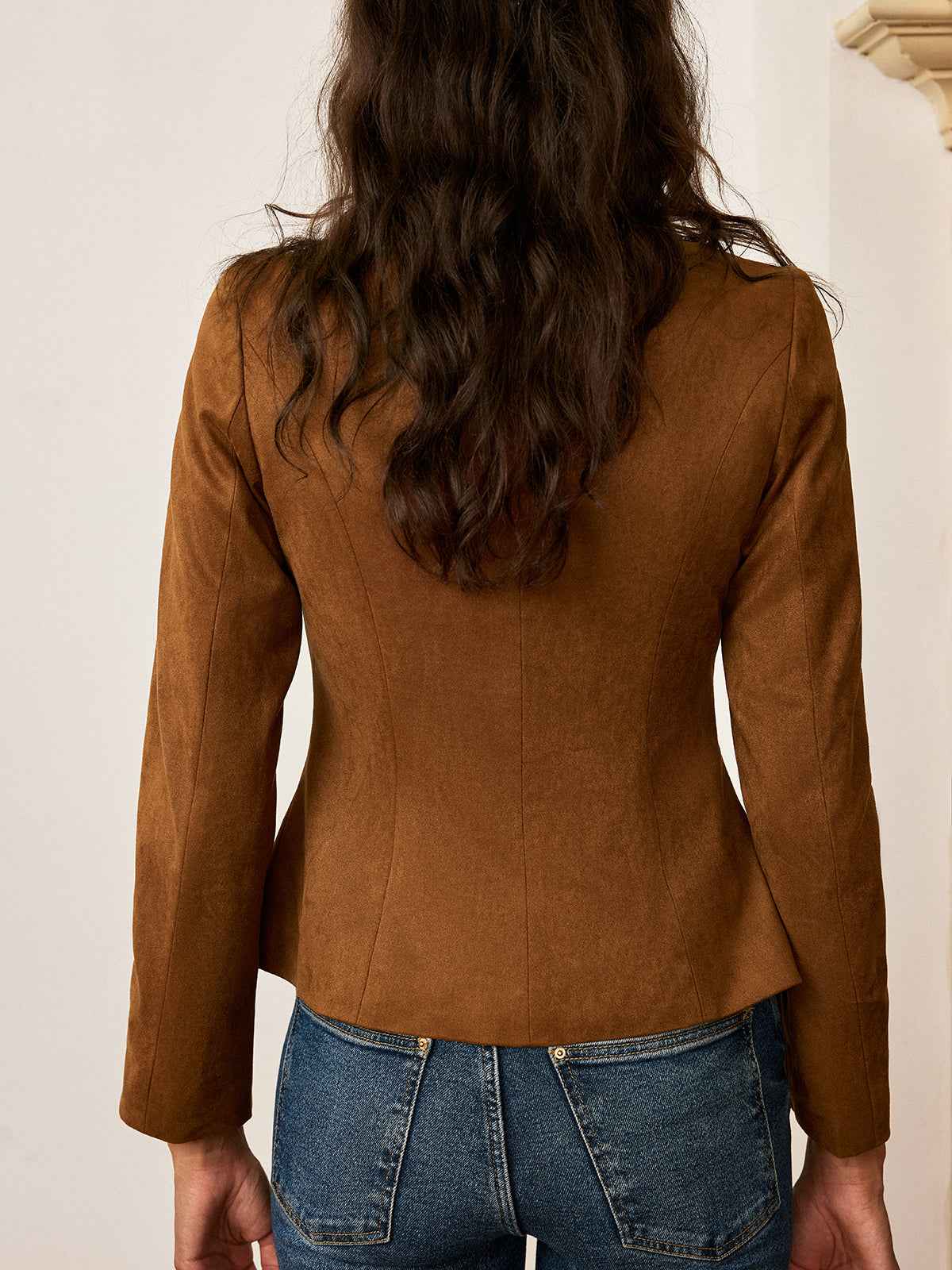 Samantha | Chic Fitted Suede Blazer Jacket 5