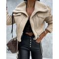 Sophie | Trendy Warm Cropped Winter Puffer Jacket 0